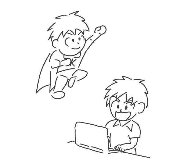 ケンの手描きイラストです。