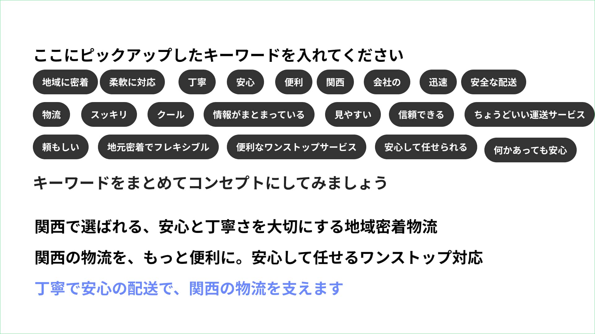 サイトコンセプト作成案です。