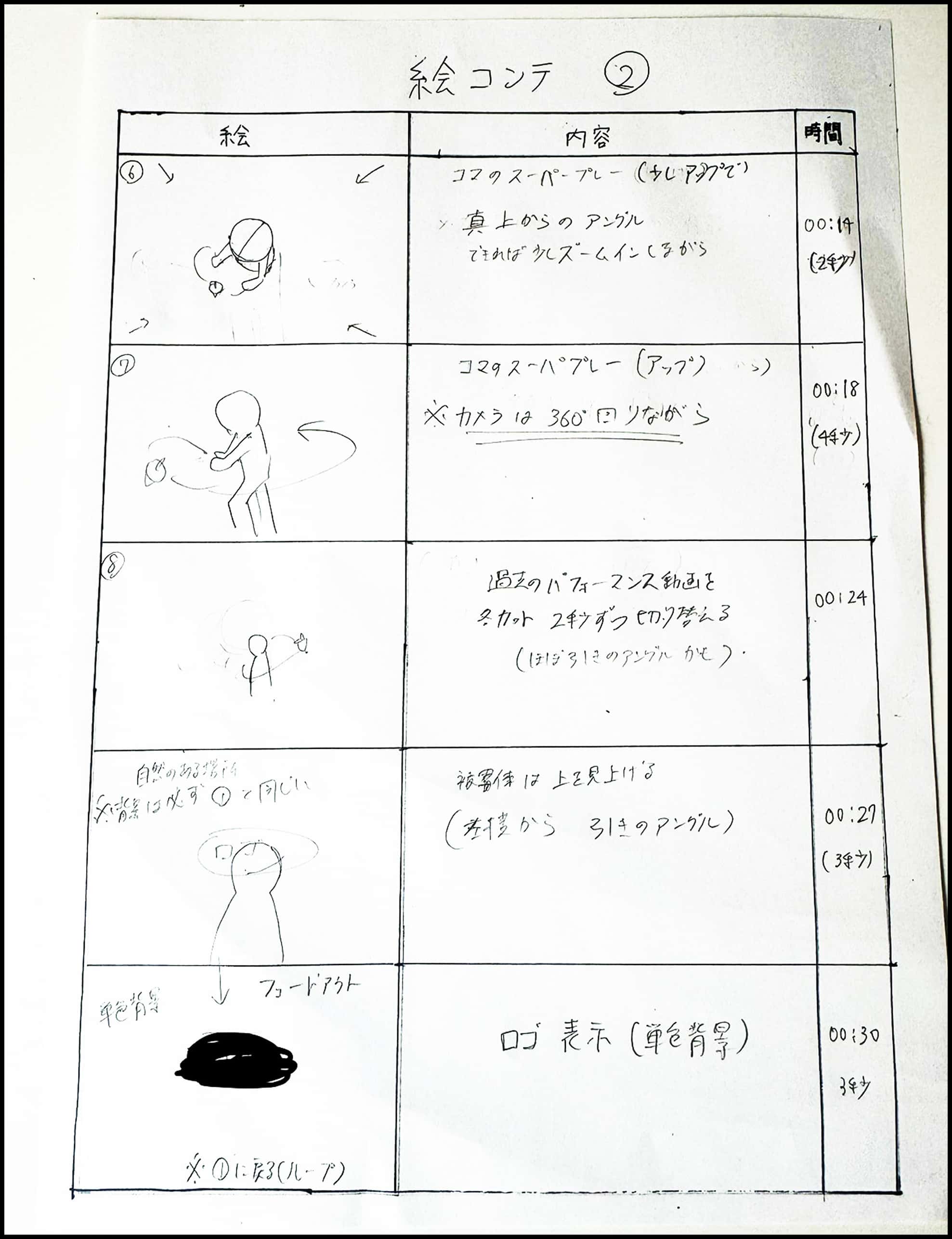 ファーストビューの絵コンテの2枚目です。